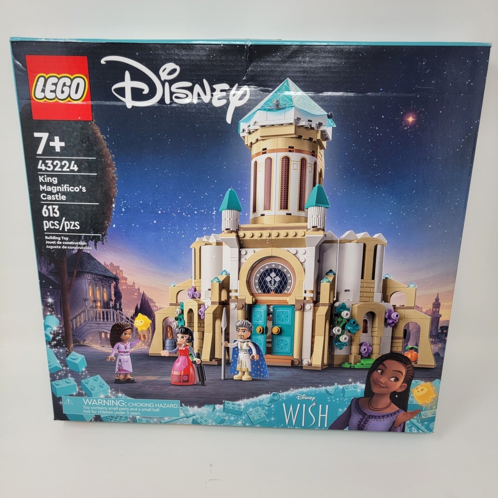New LEGO 43224 Disney Wish King Magnifico's Castle Building Toy Set - 613 pieces